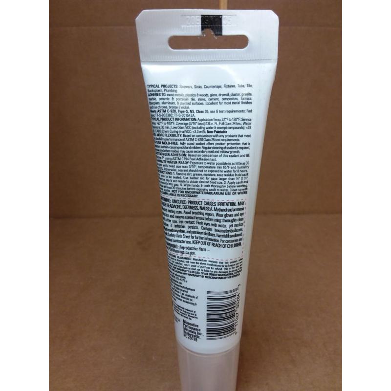 Advanced Silicone 2 Kitchen & Bath Sealant, 2.8oz, Clear