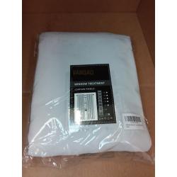 Vangao Room Darkening Curtain 95 Inches, Greyish White