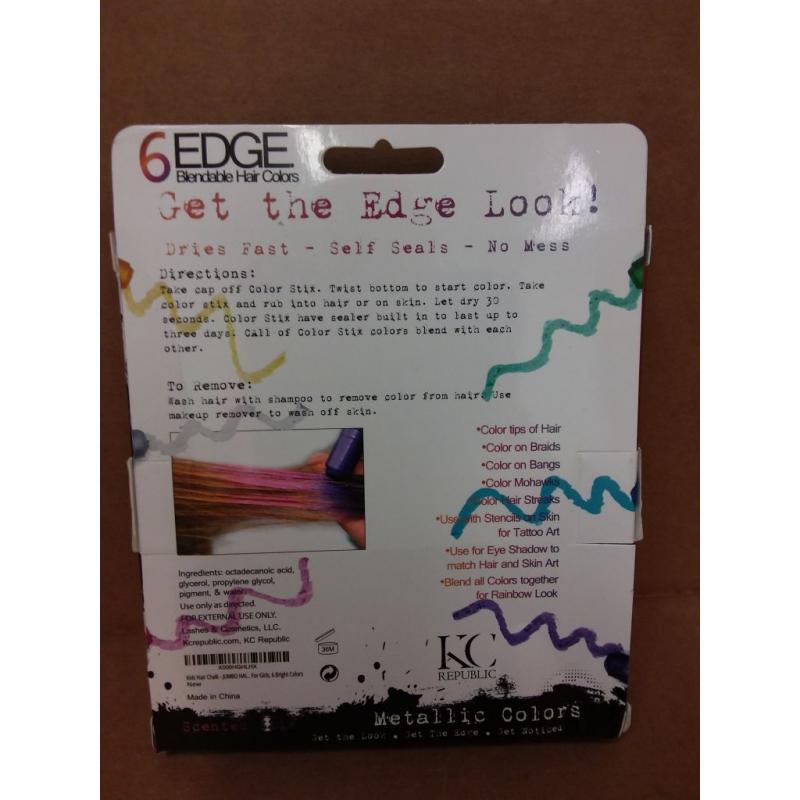 Edge Blended Hair Color Metalic 6 Count