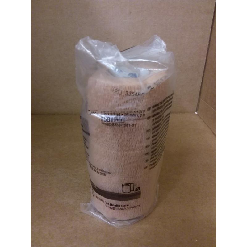 Nexcare Coban - Self-adhesive wrap, tan, 1 inch x 5 yards