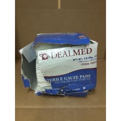 4’’ x 4’’ Sterile Gauze Pads, 100 Count