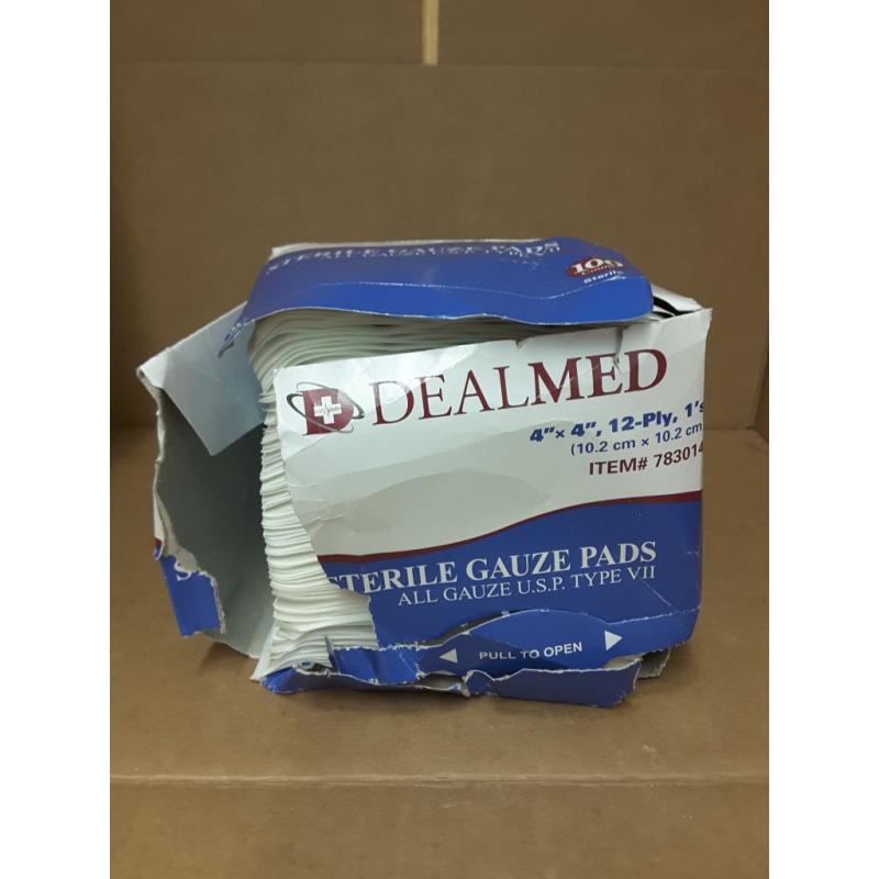 4’’ x 4’’ Sterile Gauze Pads, 100 Count