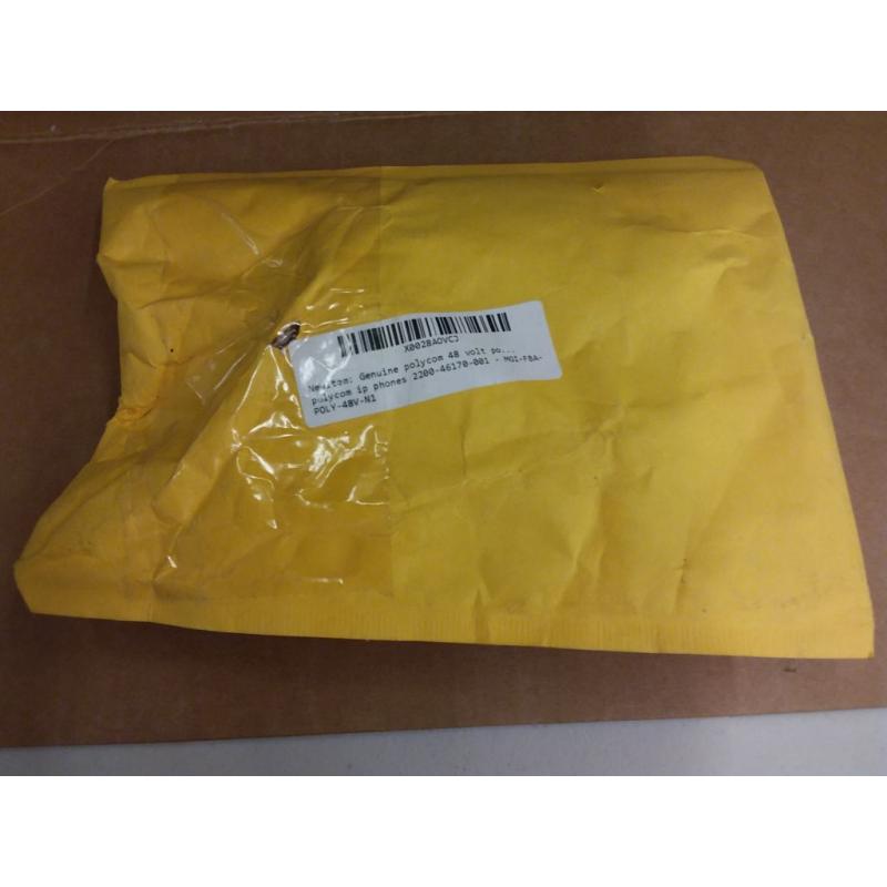 48 Volt Power Supply for polycom IP Phones 2200-46170-001, Charcoal