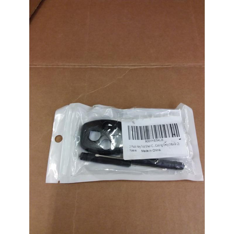 2 Pack Key Fob Shell Case Fit for Honda Accord Civic EX Pilot Keyless Entry Remote Key Housing Replacement with Free Screwdriver Casing Only (Black 2 Pack)