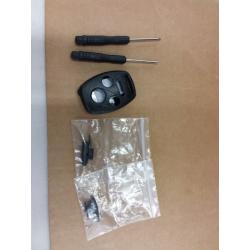 2 Pack Key Fob Shell Case Fit for Honda Accord Civic EX Pilot Keyless Entry Remote Key Housing Replacement with Free Screwdriver Casing Only (Black 2 Pack)