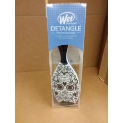 Wet Brush Pro Detangle Hair Brush, Sugar Skulls Black & White
