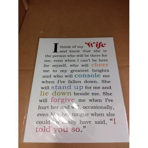 Romantic Wife Decor Wall Poster