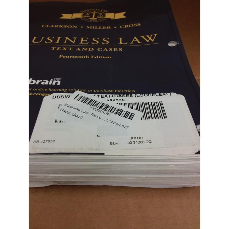 Business Law: Text and Cases, Loose-Leaf Version