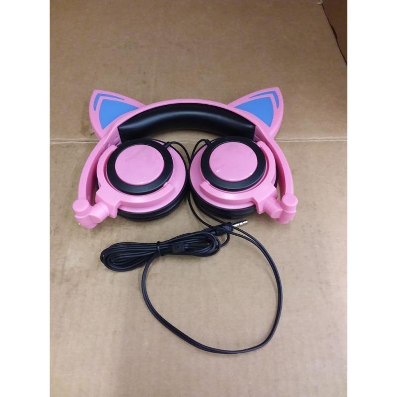 GOGOING Kids Headphones with LED Flash Wired Mode, Foldable Game Headset