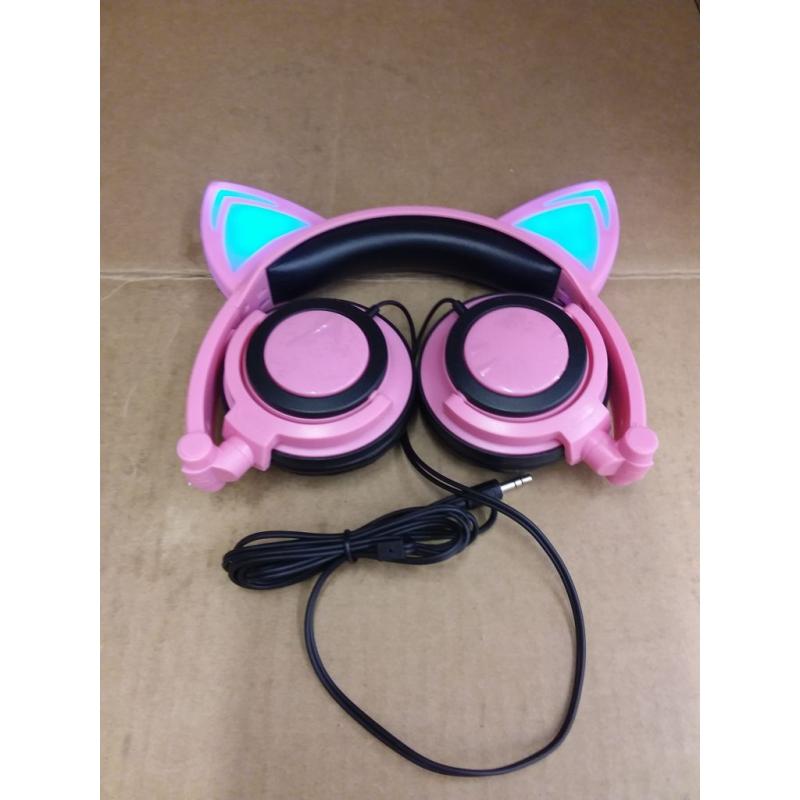 GOGOING Kids Headphones with LED Flash Wired Mode, Foldable Game Headset