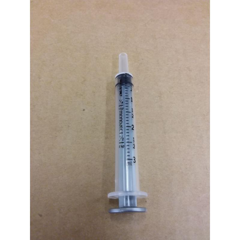 5 Pack 3ML 3CC 6/10 Tsp. Slip Tip Syringes with No Needle