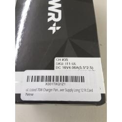 PWR+ A.C. Charger 70 Watts With 12 Foot Cord