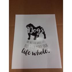 Dog Quote Wall Art Decor