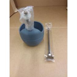 Yerba Mate Silicone Gourd and Bombilla Combo (Cool Gray)