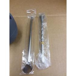 Yerba Mate Silicone Gourd and Bombilla Combo (Cool Gray)