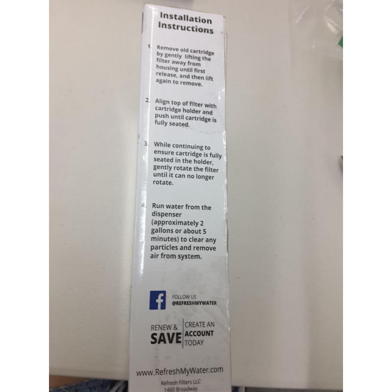 Refresh Replacement Refrigerator Water Filter