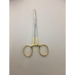 O.R Grade Mosquito HEMOSTAT Locking Surgical FORCEP 5 Straight with Gold Handle
