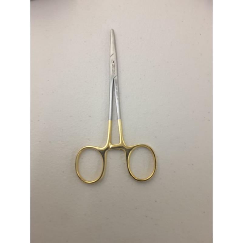O.R Grade Mosquito HEMOSTAT Locking Surgical FORCEP 5 Straight with Gold Handle
