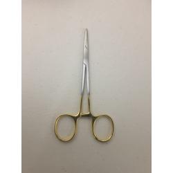 O.R Grade Mosquito HEMOSTAT Locking Surgical FORCEP 5 Straight with Gold Handle