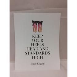 Coco Designer Shoes Inspirational Quote Wall Art 8×10
