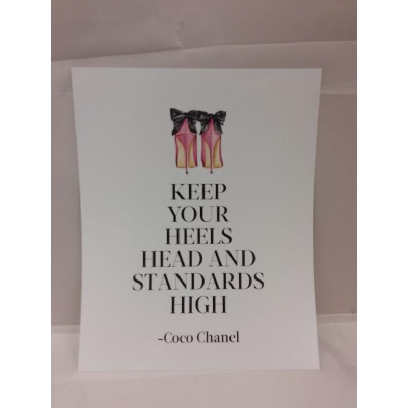 Coco Designer Shoes Inspirational Quote Wall Art 8×10