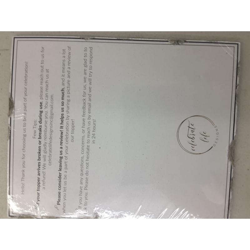 LS Design Happy Birthday Cake Topper