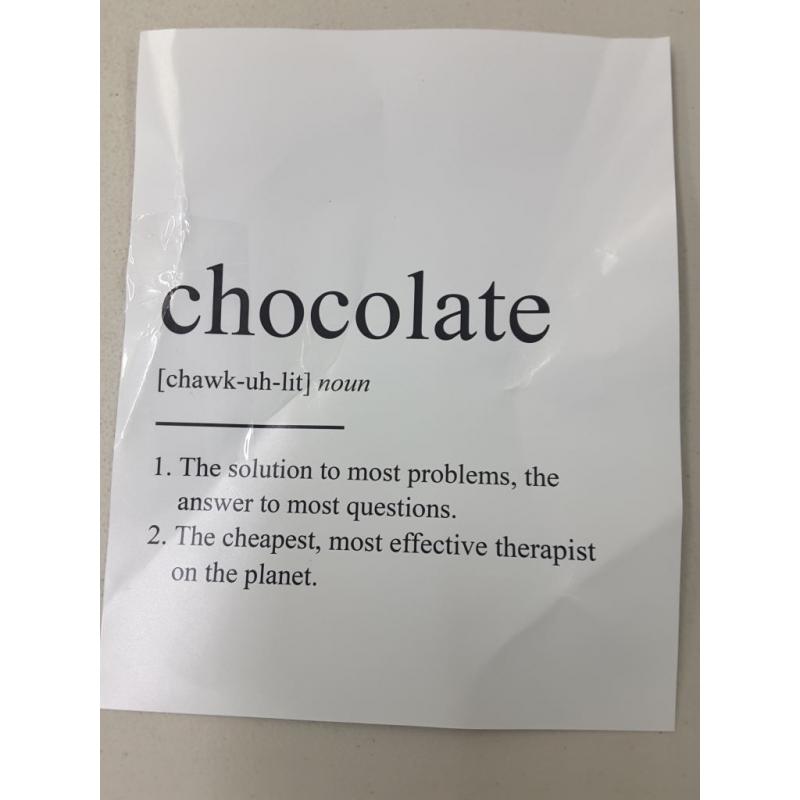 Chocolate Definition Wall Art