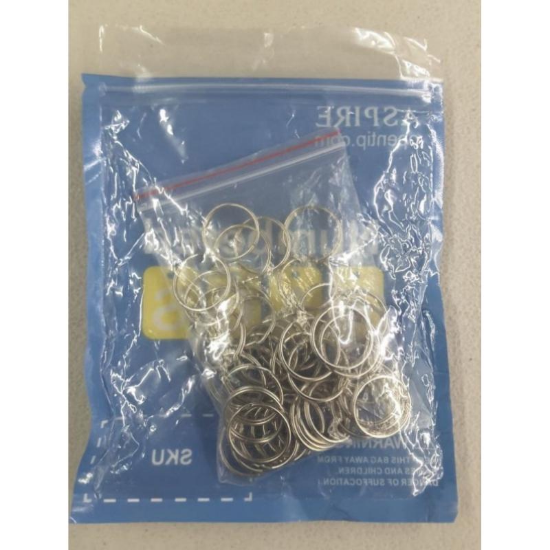 50 Pack ABS Key Tags with Ring, Numbered ID Tags