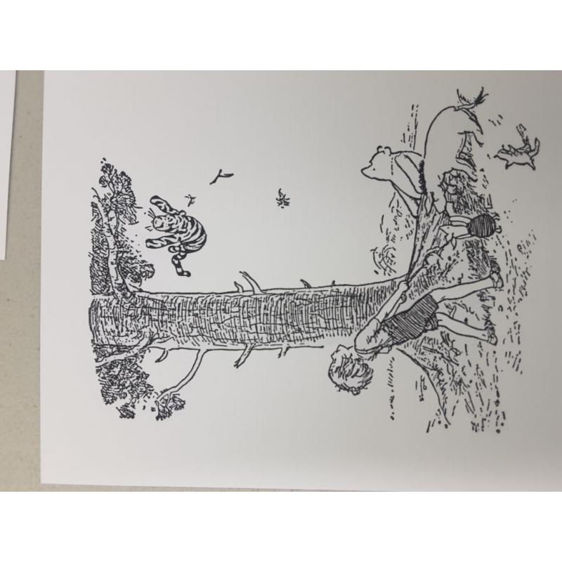 Winnie the Pooh Black and White Nursery Art