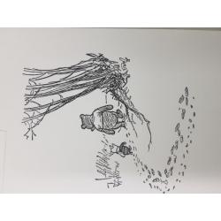 Winnie the Pooh Black and White Nursery Art