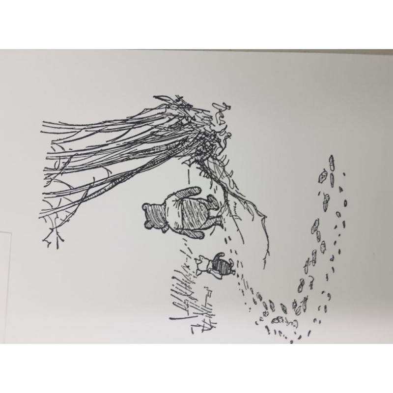 Winnie the Pooh Black and White Nursery Art