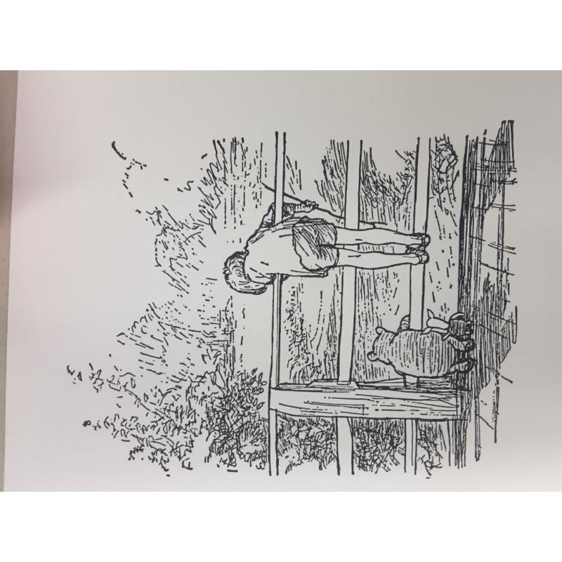 Winnie the Pooh Black and White Nursery Art