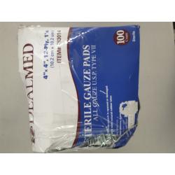 4’’ x 4’’ Sterile Gauze Pads, 100 Count