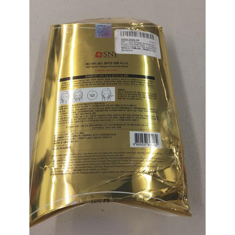 SNP Gold Collagen Ampoule Mask