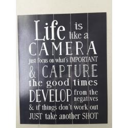 Life Is Like a Camera-Just Take Another Shot-Inspirational Wall Print