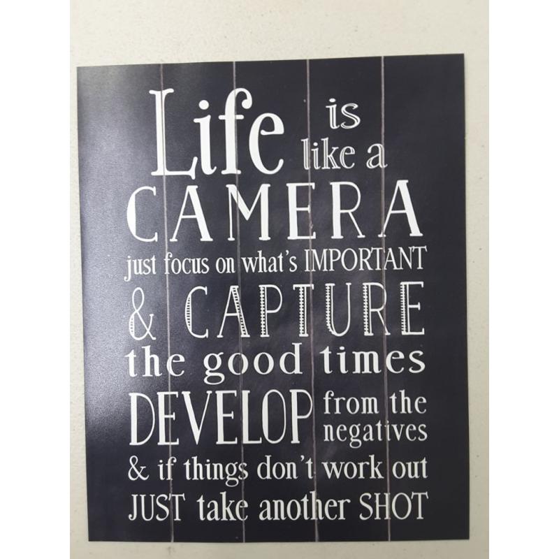 Life Is Like a Camera-Just Take Another Shot-Inspirational Wall Print