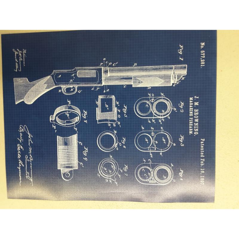 Original Remington Guns Patent Poster Prints