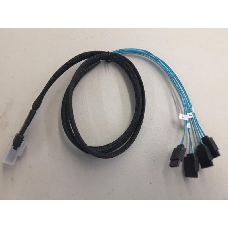 CableCreation Mini SAS 36Pin (SFF-8087) Male to 4 SATA 7Pin Female Cable, Mini SAS Host/Controller  to 4 SATA Target/Backplane, 0.5M, 1.0M