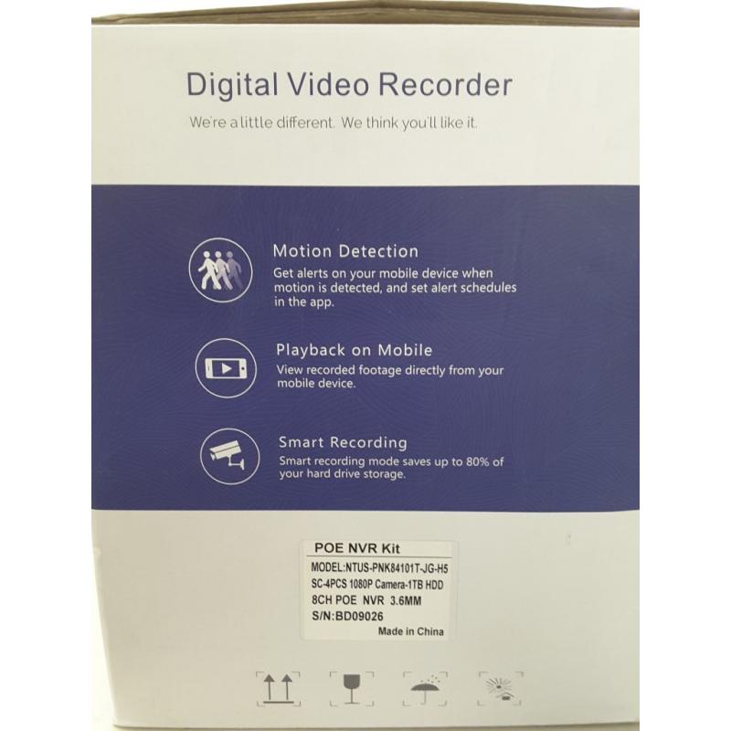 HD Security Camera System, 4 Cameras and Recorder
