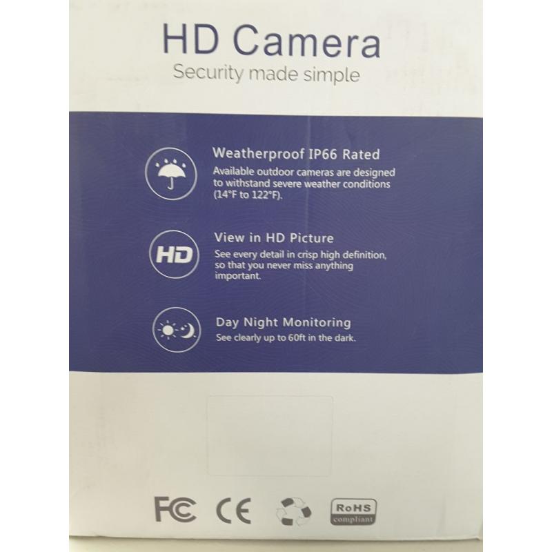 HD Security Camera System, 4 Cameras and Recorder
