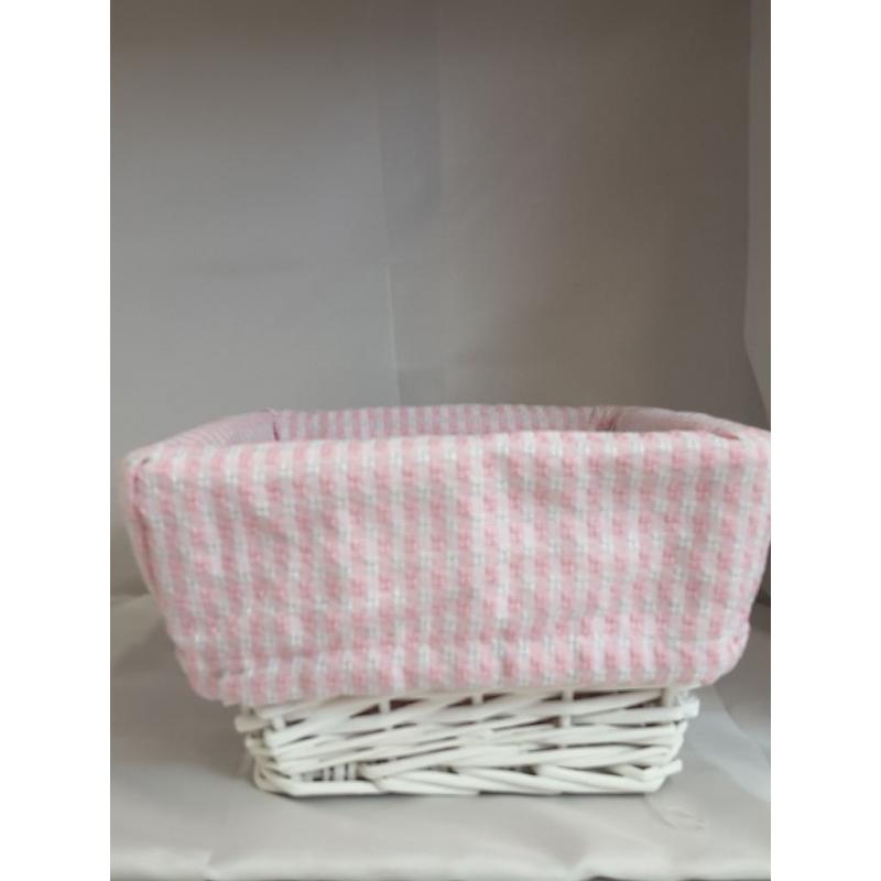 Pink and White Wicker Gift Baskets