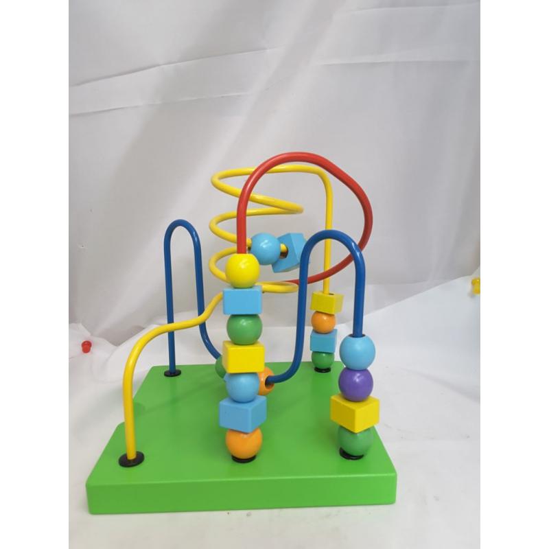 Toddler Essential Wooden 6-in-1 Play Cube Activity Center - 8