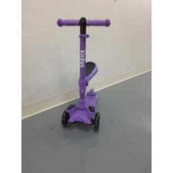 KicksyWheels Scooter for Kids with Folding Seat and Light Up Wheels