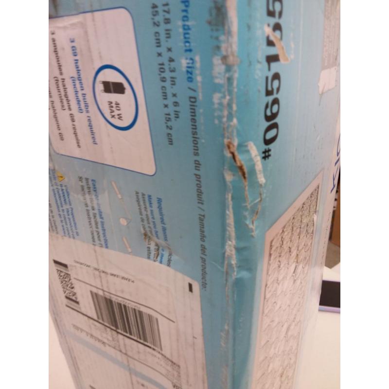 Kichler Krystal Ice 3-Light 6-In Chrome Rectangle Vanity Light