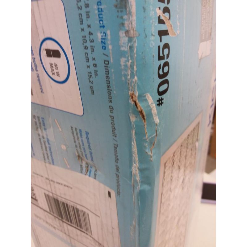 Kichler Krystal Ice 3-Light 6-In Chrome Rectangle Vanity Light