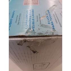 Kichler Krystal Ice 3-Light 6-In Chrome Rectangle Vanity Light