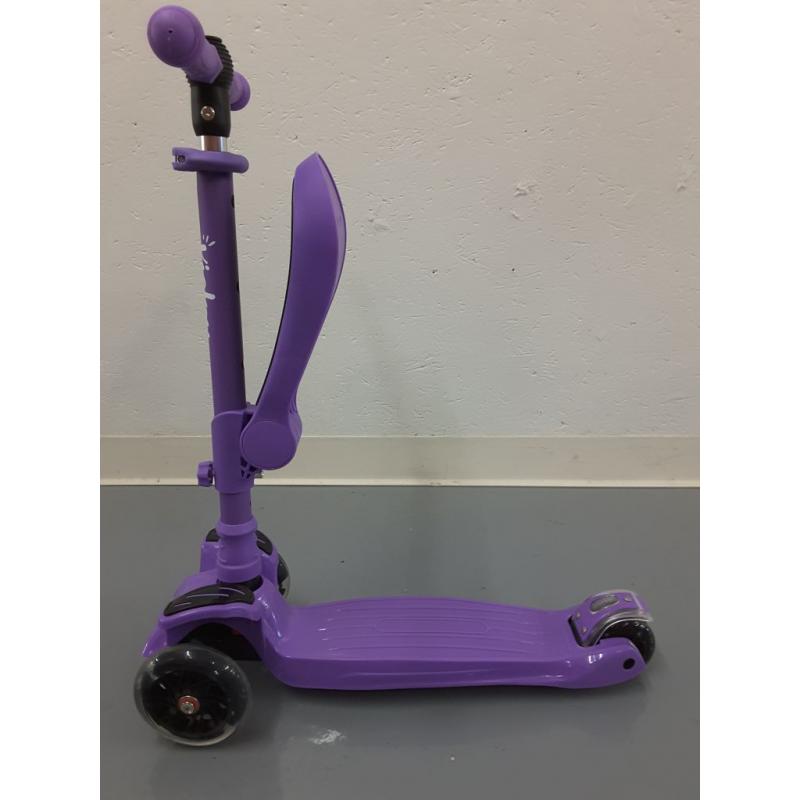 KicksyWheels Scooter for Kids with Folding Seat and Light Up Wheels