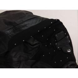 Ladies 'Scuba' Leather Jacket With Reflective Wings and Studs - X-Large