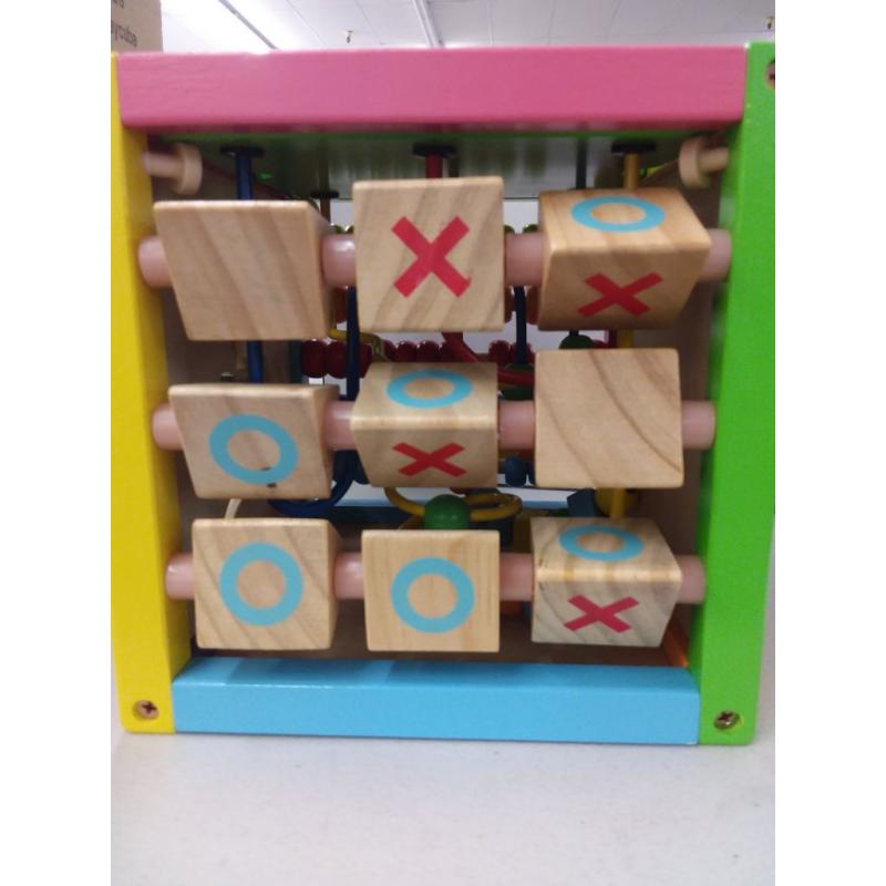 Toddler Essential Wooden 6-in-1 Play Cube Activity Center - 8