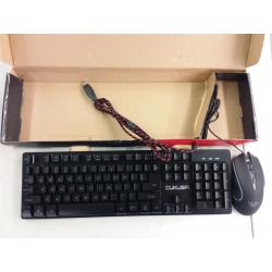 Cukusa Rainbow Backlit 104-Key Gaming Keyboard and Mouse Combo For Desktop PC